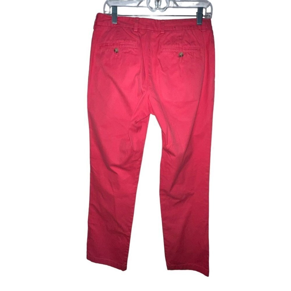 VINEYARD VINES Varsity Red Garment Dyed Slim Fit Breaker Cotton Pants Size 30x32 - Picture 3 of 10